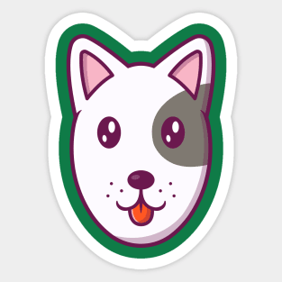 Cute Dog Face Cartoon (7) Sticker